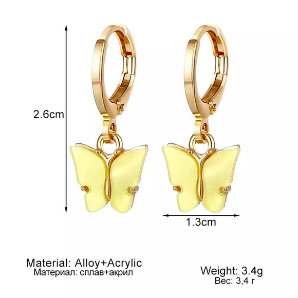 RESTOCKED! yellow butterfly earrings ✨💛🦋 - Picture 3 of 7